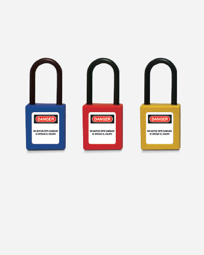 [761112] Candado LOTO composite rojo — arco nylon, llave única